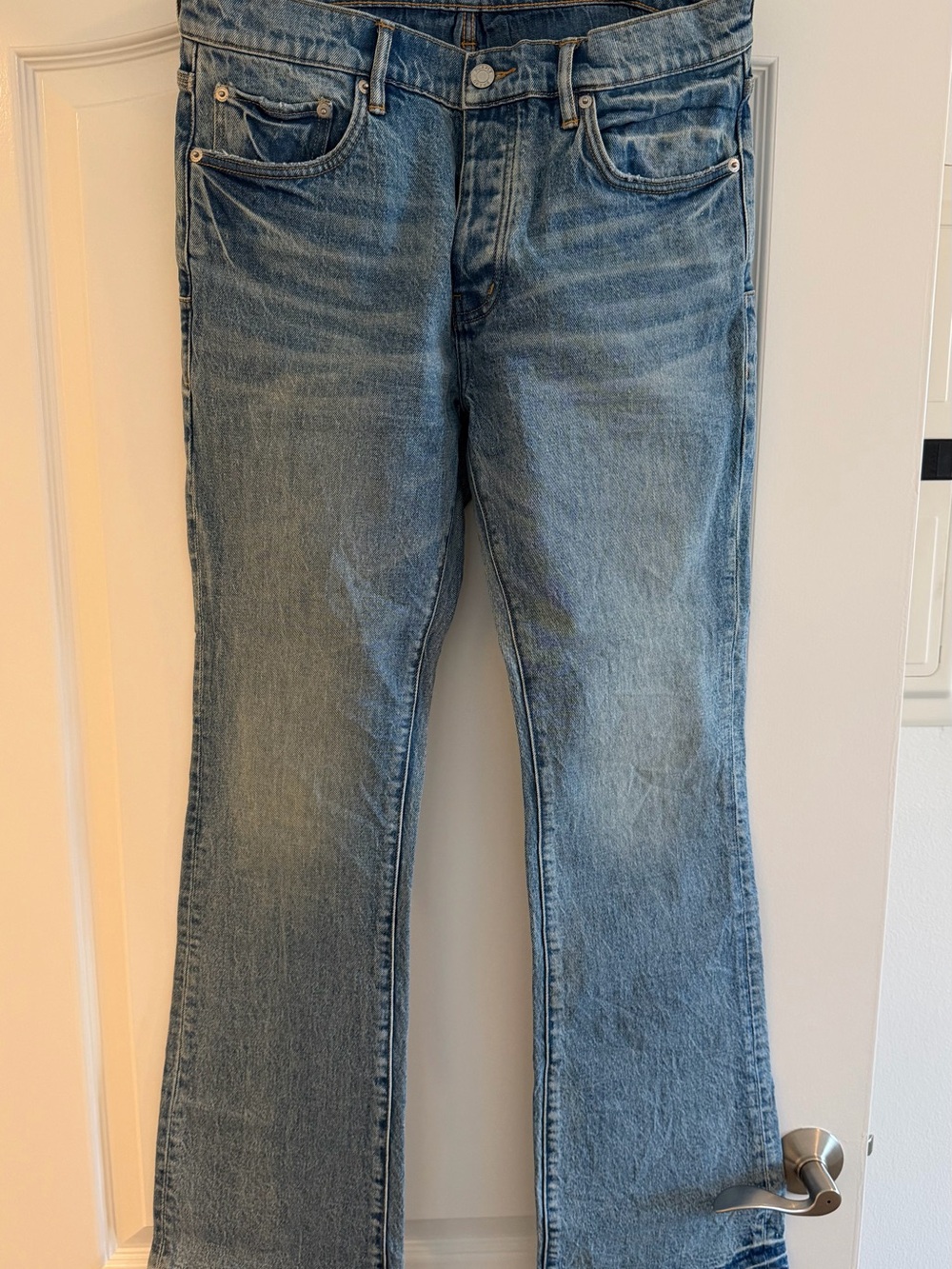 Men’s Bootcut Jeans in Light Blue Denim